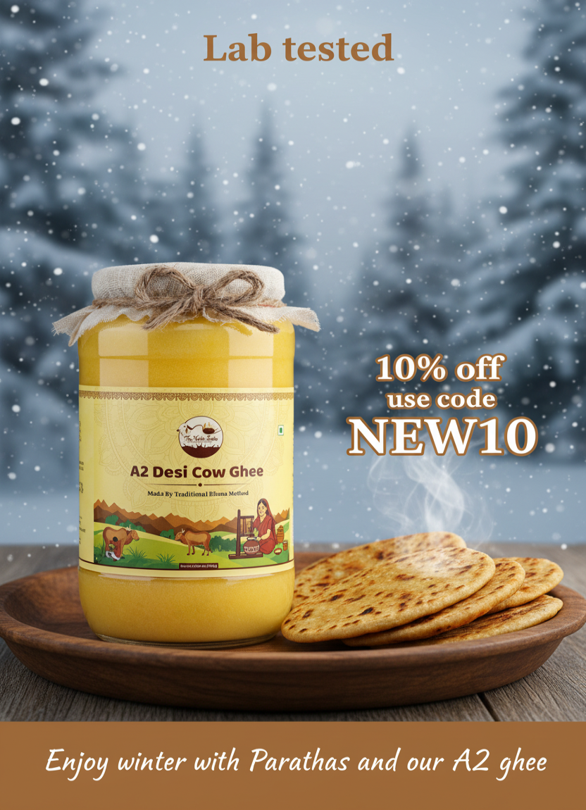 A2 Desi Cow Ghee Winter Snow Promotion